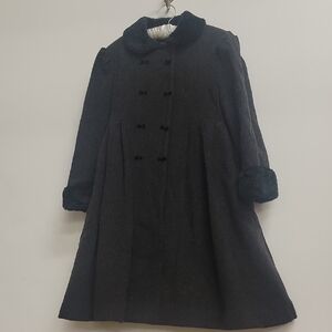 90s Rothschild Princess Coat Winter faux fur Wool Dress Coat Girls Size 7/8